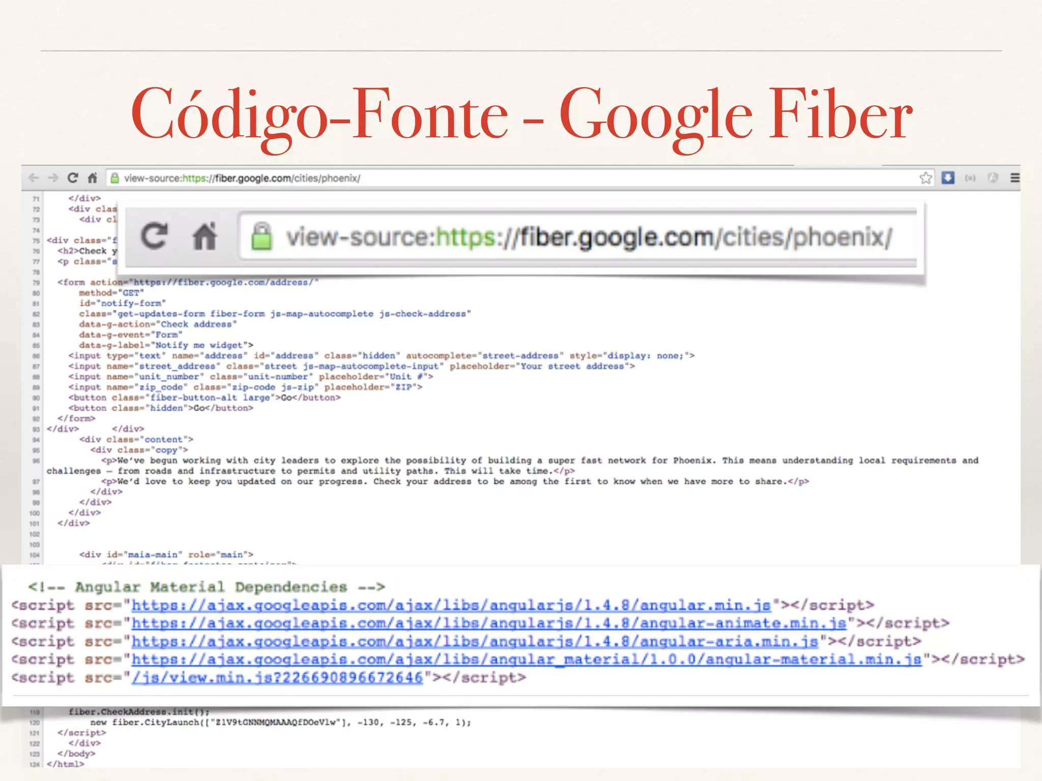 Código-Fonte - Google Fiber 