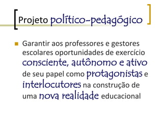  Discutir com seus vizinhos buscando uma síntese para como esse foco se expressa na escrita dos objetivos.Como este foco se expressa?Na compreensão:Da significação profissional para  o uso da tecnologia - porquê e para quê (além do como?)utilizar a tecnologia na sua prática profissional.De que é preciso participar do debate que está definindo o significado cultural destas tecnologias - compreender que a escola é um locus privilegiado deste debate.Conceitual  sobre a tecnologia – o que é?