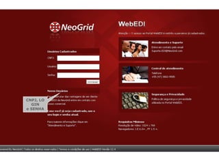 20
CNPJ, LO
GIN
e SENHA
 