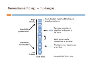  Gerenciamento	
  ágil	
  –	
  mudanças	
  
 