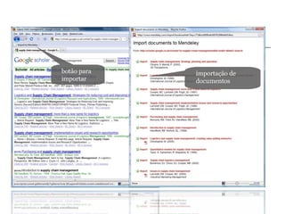 Web importer - usage
botão para
importar
importação de
documentos
 