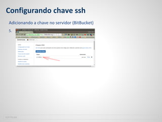 Adicionando a chave no servidor (BitBucket)
5.
Configurando chave ssh
SOFTPLAN
 