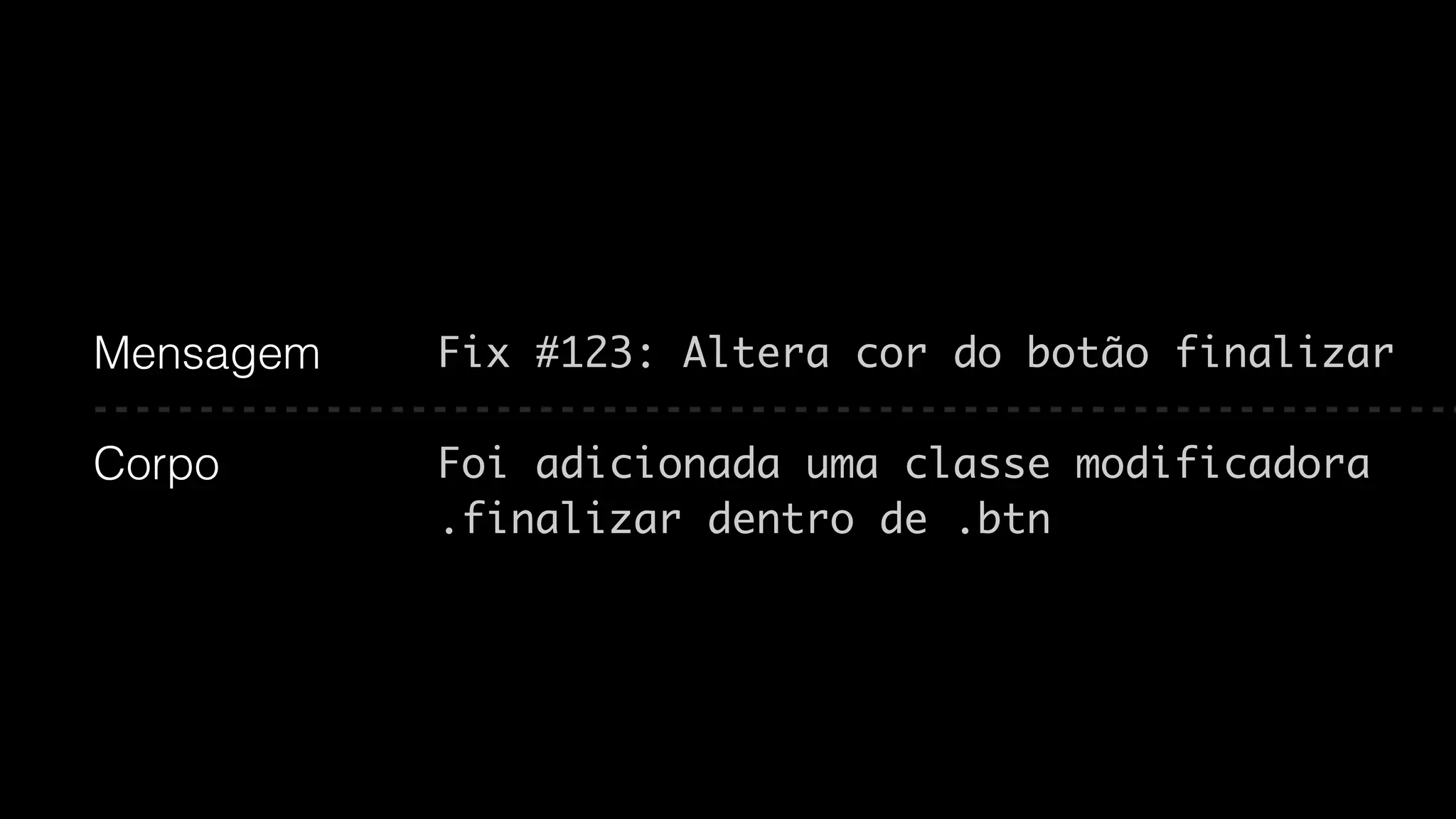 Fix #123: Altera cor do botão finalizar
Foi adicionada uma classe modificadora
.finalizar dentro de .btn
Mensagem
Corpo
 