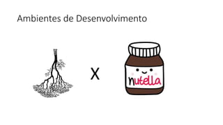 Ambientes de Desenvolvimento
X
 