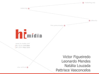 Victor Figueiredo
    Leonardo Mendes
      Natália Louzada
Pattrisce Vasconcelos
 