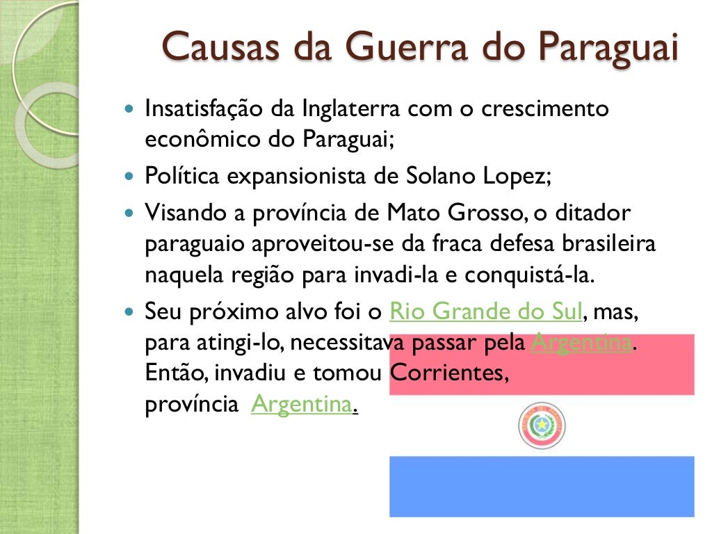Mapa Mental Sobre A Guerra Do Paraguai