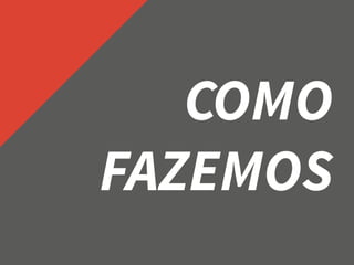 COMO
FAZEMOS

 