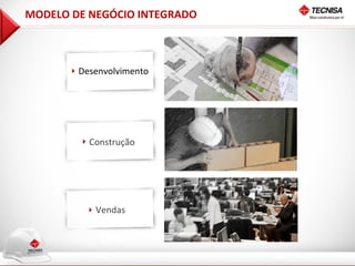 MODELO DE NEGÓCIO INTEGRADO



        Desenvolvimento




          Construção




           Vendas
 
