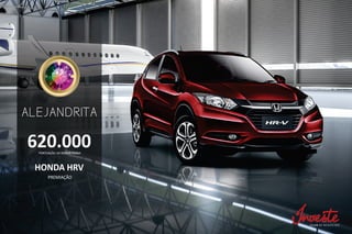 ALEJANDRITA
620.000PONTUAÇÃO DA MENOR PERNA
PREMIAÇÃO
HONDA HRV
 