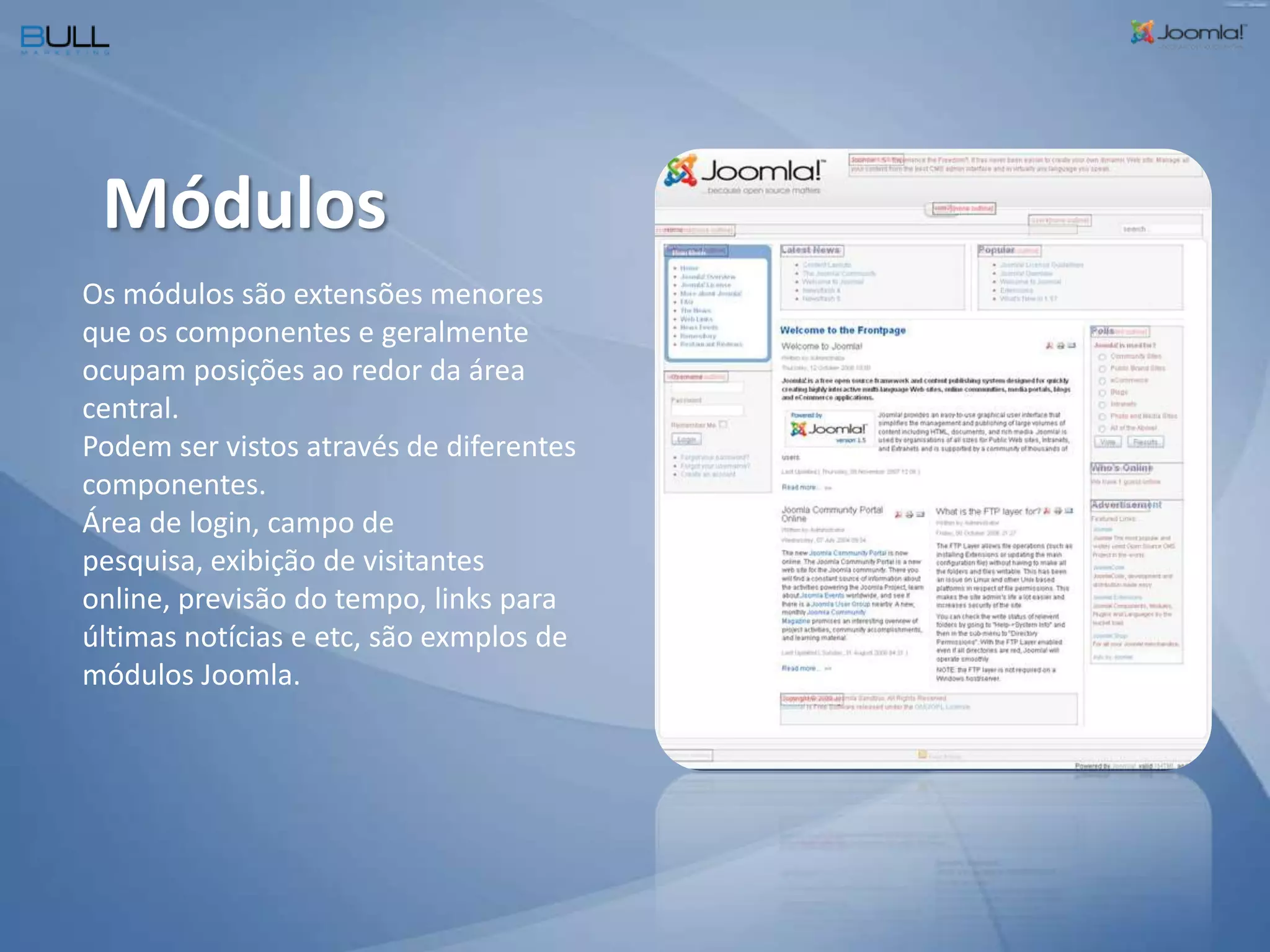  Sistema de publicação para o conteúdo;