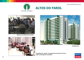 25
www.rossiresidencial.com.br
ALTOS DO FAROL
PERSPECTIVA
Abertura do Estande de Vendas
Atendimento “pirata” no Espaço Norcon Rossi às 23 hrs,
após convenção de corretores
 