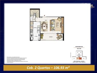 Cob. 2 Quartos – 106.93 m²
 