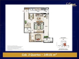 Cob. 3 Quartos – 149.01 m²
 