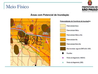Meio Físico
              Áreas com Potencial de Inundação
 