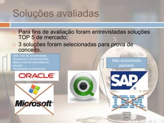 Reestruturação de ERP;