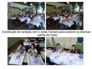 Construção de cartazes com o corpo humano para explorar as diversas
                          partes do corpo.
 