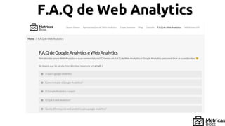 F.A.Q de Web Analytics
 