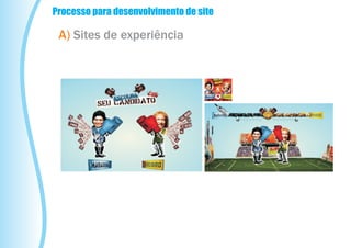 Processo para desenvolvimento de site

 A) Sites de experiência
 