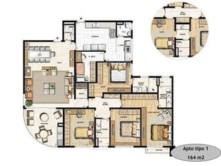 Apto tipo 1 164 m2 