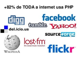 +82% de TODA a internet usa PHP
 