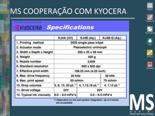 MS COOPERAÇÃO COM KYOCERA
 