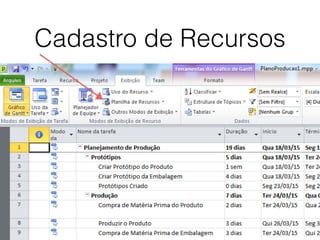 Cadastro de Recursos
 