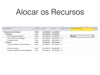 Alocar os Recursos
 