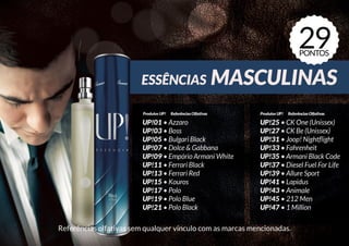 Referências olfativas sem qualquer vínculo com as marcas mencionadas.
29PONTOS
 