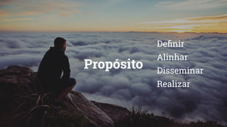 De
fi
nir
Alinhar
Disseminar
Realizar
Propósito
 