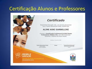 Certificação Alunos e Professores
