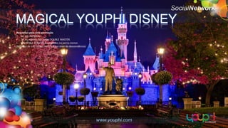 MAGICAL YOUPHI DISNEY
Requisitos para esta premiação
• Ser um IMPERIAL.
• Ter no mínimo 50 contas DOUBLE MASTER.
• 300 DOBLE MASTER acumulados na perna menor.
(Máximo de 120 DOBLE MASTER por nível de descendência)

www.youphi.com

 