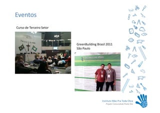 Eventos
Curso de Terceiro Setor



                          GreenBuilding Brasil 2011
                          São Paulo
 