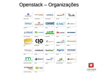 Openstack – OrganizaçõesOpenstack – Organizações
 