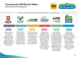 3
Comunicação CBH Rio das Velhas
Apresentação TantoExpresso
 