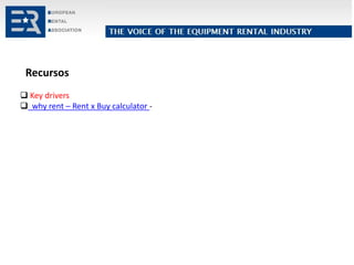 Recursos
 Key drivers
 why rent – Rent x Buy calculator -
 