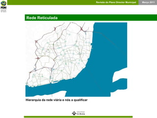 Rede Reticulada Hierarquia da rede viária e nós a qualificar 