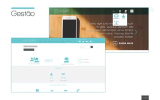 13
Gestão
Donec eget justo enim. Atirei o pauzis
no gatis. Quisque dignissim felis
quis sapien ullamcorper varius tempor
sem varius. Vivamus lobortis
posuere facilisis.
Nome
2
Videoconferência Cursos
Conferência
Cursos
Programa de emagrecimento
Aeróbica Área de atuação Área de atuação Área de atuação
Curso 2 Curso 3 Curso 4
Ver mais
Curso 5
Área de atuaçãoÁrea de atuação Área de atuação Área de atuação
Curso 6 Curso 7 Curso 8
Entrar no curso
Notícias
SAIBA MAIS
pesquisarPAINEL DE USO DO SISTEMA
Selecionar projeto
CURSOS
ATIVIDADES EM REDE
Cursos Visualizações
20 5494
Atividades em rede
30
Visualizações
9071
Comentários
133
Usuários cadastrados
300
Número de usuários Atendimentos Help desk
solicitações
2897 128
respondidos128
PROJETOS • SITES • RELATÓRIOS •CADASTRO DE USUÁRIOS • INTERAÇÃO •
NOME SOBRENOME
302
 