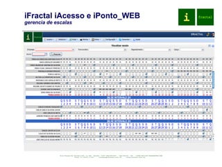 iFractal iAcesso e iPonto_WEB gerencia de escalas 