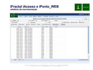 iFractal iAcesso e iPonto_WEB relatório de movimentação 