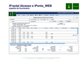 iFractal iAcesso e iPonto_WEB espelho do funcionário 