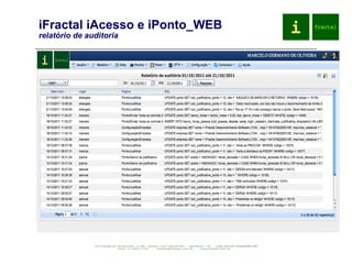 iFractal iAcesso e iPonto_WEB relatório de auditoria 