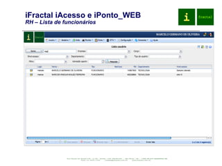 iFractal iAcesso e iPonto_WEB RH – Lista de funcionários 