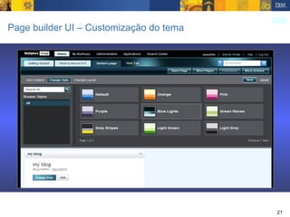 Page builder UI – Customização do tema 