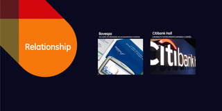 Relacionamento
cliente: Bovespa
 