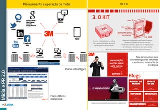 O que é?
Gestão dos canais oficiais de nossos clientes nas mídias sociais e suporte à
campanhas regulares:
•  Criação e manutenção de perfis e ações que posicionam a marca na internet
•  Produção de histórias e experiências por meio de conteúdo, arte, relacionamento, ações de
ativação e mídia
•  O serviço é base para campanhas online de sucesso, pois posicionam a marca cliente como
uma participante legítima do ambiente online e não como uma marca que “surfa” apenas
quando algo gera “buzz”
GestãodeRedesSociais
 