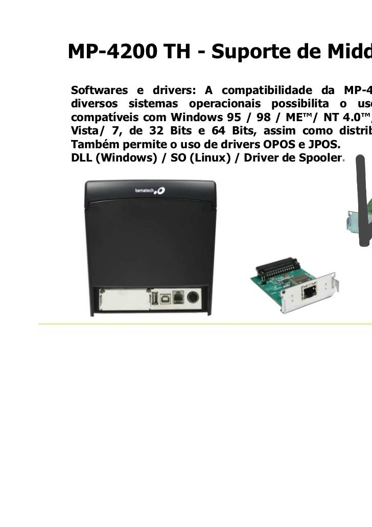 MP 4200 BEMATECH DESCARGAR CONTROLADOR