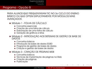 Tic 10º Ano - Apresentação