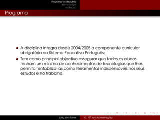 Tic 10º Ano - Apresentação