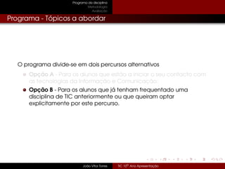 Tic 10º Ano - Apresentação