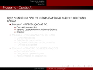 Tic 10º Ano - Apresentação